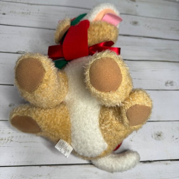 Hallmark Christmas Dog Nikki Red Green Hat Scarf 10" Stuffed Plush Holiday Gift - Picture 7 of 8
